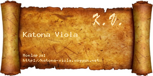 Katona Viola névjegykártya